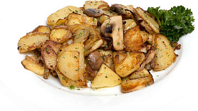 Жареная картошка с грибами